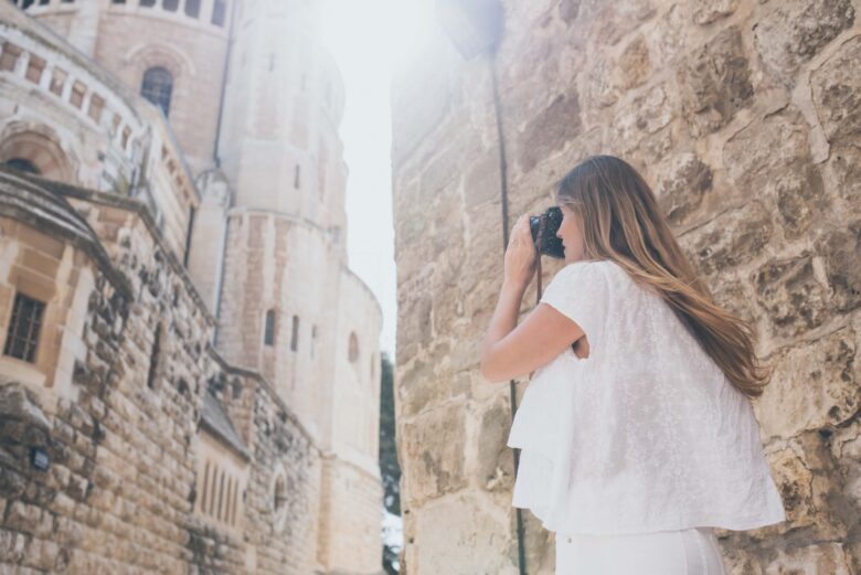 Becky van Dijk with camera