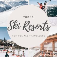 top 10 ski resorts for female travellers pinterest cover