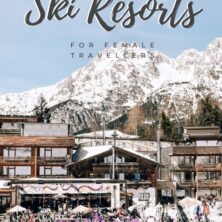 top 10 ski resorts for female travellers pinterest cover